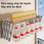INOX 304 giá phơi quần áo thông minh, kèm dây phơi có thể điều chỉnh và gấp gọn.