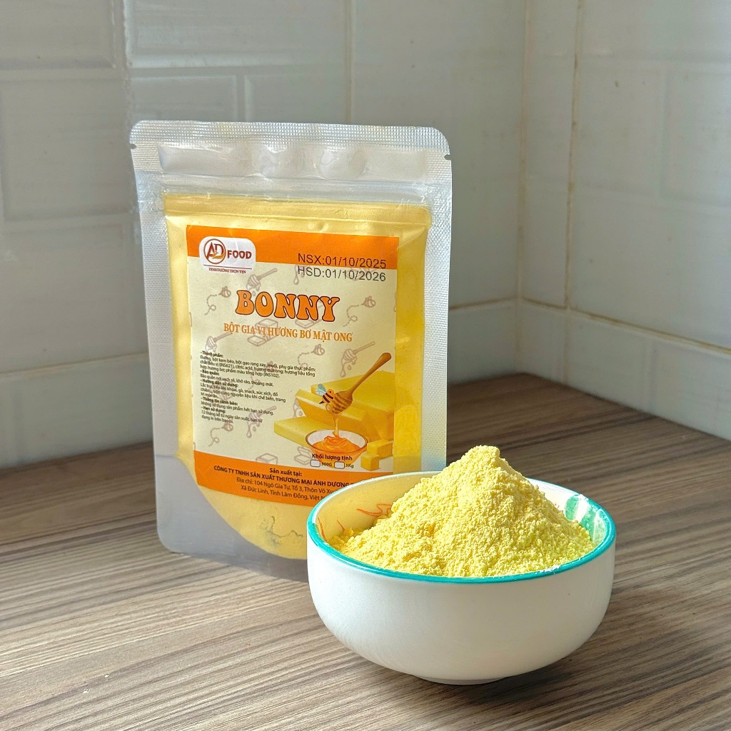100g Bột rắc hương bơ mật ong Bonny ADFOOD – dùng cho popcorn, khoai tây chiên, gà rán, snack và trang trí món ăn