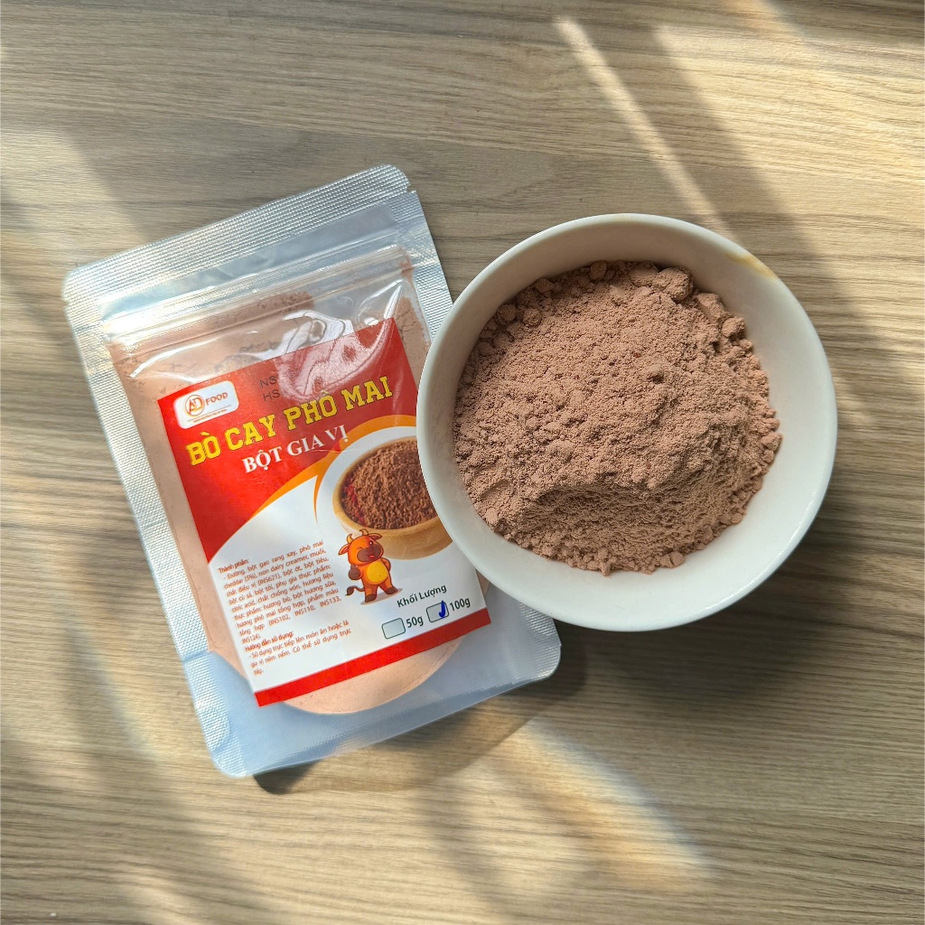 50g Bột lắc vị bò cay phô mai ADFOOD – dùng làm gia vị cho các món chiên, snack, gà rán và trang trí món ăn