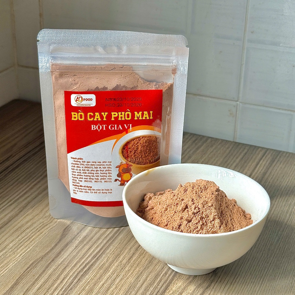 50g Bột lắc vị bò cay phô mai ADFOOD – dùng làm gia vị cho các món chiên, snack, gà rán và trang trí món ăn