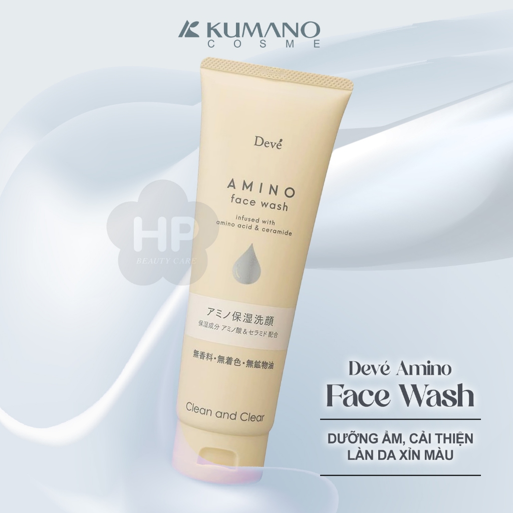 Sữa Rửa Mặt Dưỡng Ẩm Và Làm Sáng Da Deve Amino Face Wash 170G