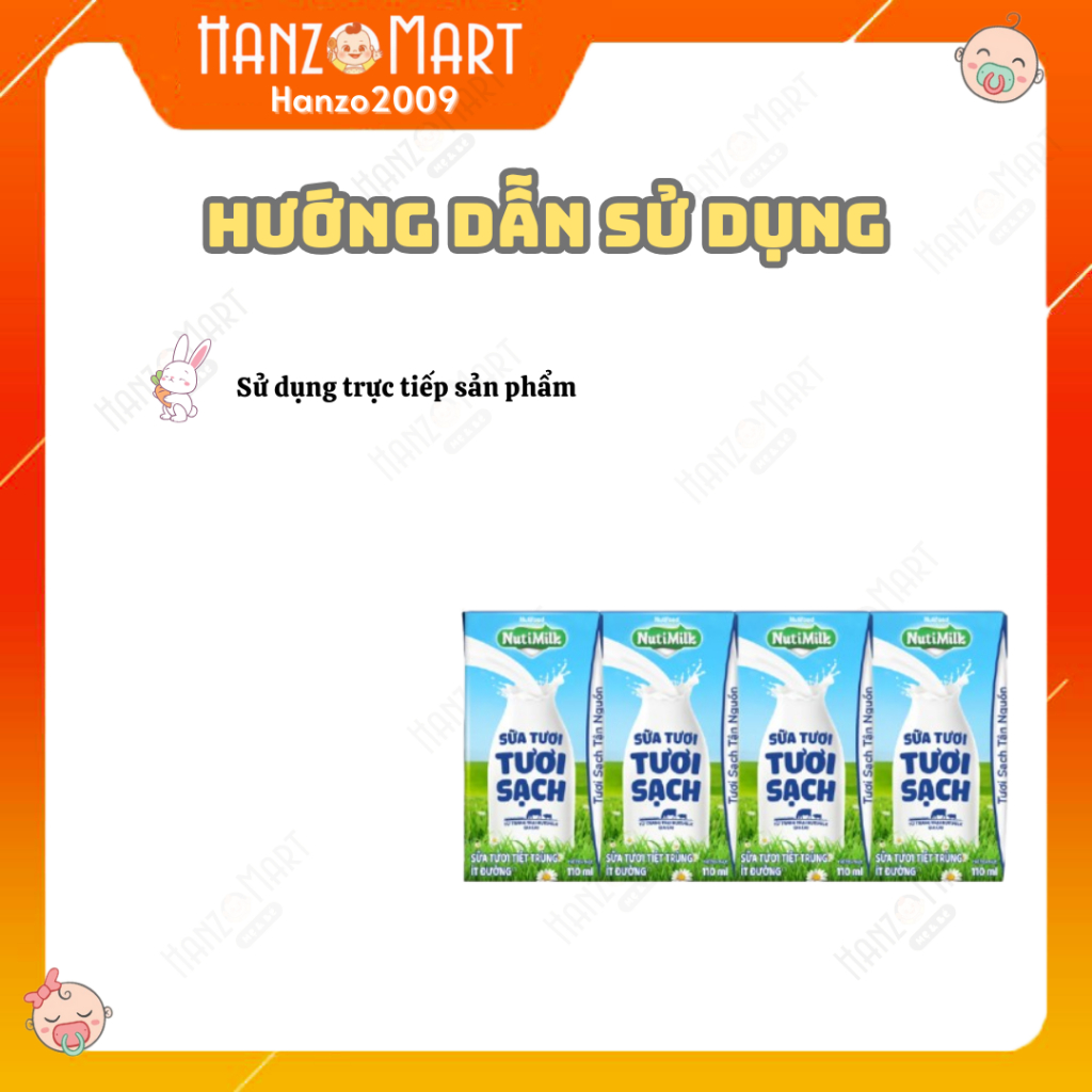 Sữa tươi sạch tiệt trùng Nutimilk, ít đường, 110ml (lốc 4 hộp)