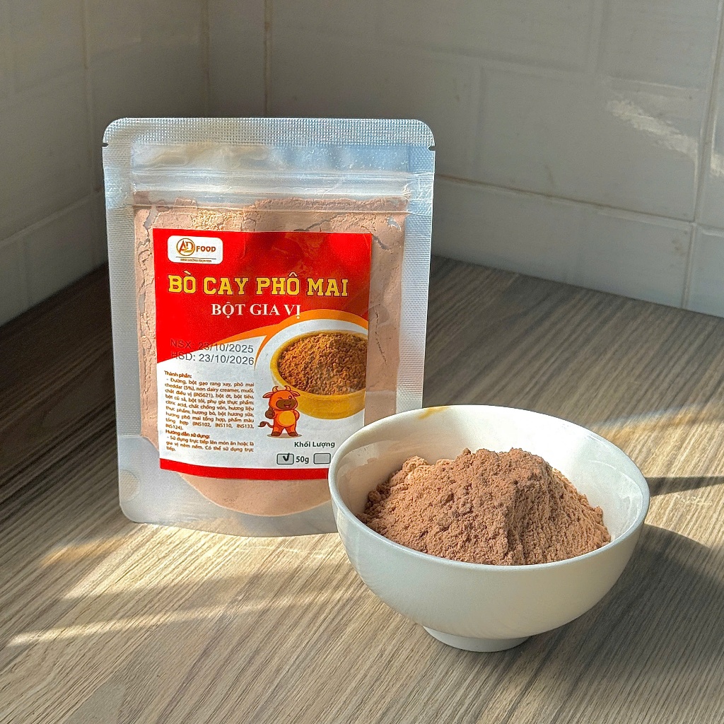 100g Bột lắc vị bò cay phô mai ADFOOD – dùng làm gia vị cho các món chiên, khoai lắc, snack, ướp thịt