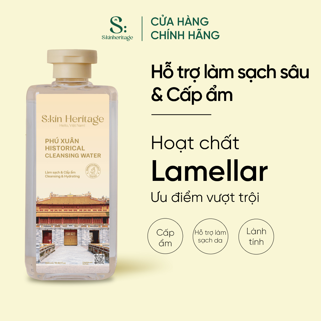 Sử dụng Chai [phiên Bản Cải Tiến 2026] Nước Tẩy Trang Phú Xuân Skin Heritage Hỗ Trợ Làm Sạch Bụi Bẩn trong đời sống