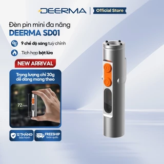 Đèn pin mini Deerma SD01 đa năng 2in1 9 chế độ sáng linh hoạt, sạc Type-C an toàn - Bảo hành 12 tháng
