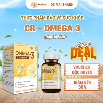 [HOT DEAL] Viên Uống Dầu Cá CR-Omega 3 – Omega 3 Tự Nhiên, Hỗ Trợ Mắt, Não & Tim Mạch – 30 Viên CareRoots