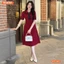 Đầm thiết kế BEMINE cổ đức phối cavat kiểu dáng chữ A phù hợp đi làm-MT11065