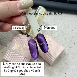 Mắt Mèo Kim Cương VINIMAY Tím  BS03 Siêu Sáng | Thegioinail666
