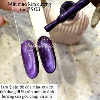 Mắt Mèo Kim Cương VINIMAY Tím  BS03 Siêu Sáng | Thegioinail666
