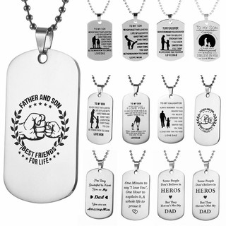 Dây chuyền inox mặt hình thẻ bài dogtag khắc chữ hình theo yêu cầu không gỉ CR02