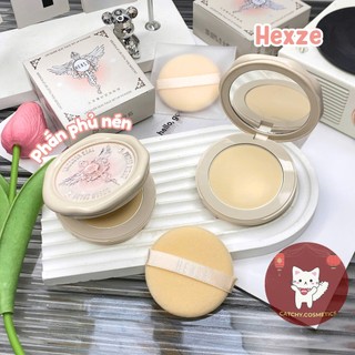 [HEXZE] Phấn Phủ Nén Hexze Vỏ Trắng Thiên Thần, Lacquer Seal Tulle Set Up Powder, 5g