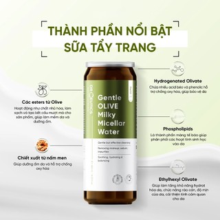 Sữa Tẩy Trang DrCeutics Gentle Olive Milky Micellar Water