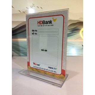 Bảng QR, mã QR code ngân hàng để bàn hoặc quầy thu ngân, bảng QR giá rẻ, bảng quét mã bằng mica ngân hàng, momo,........