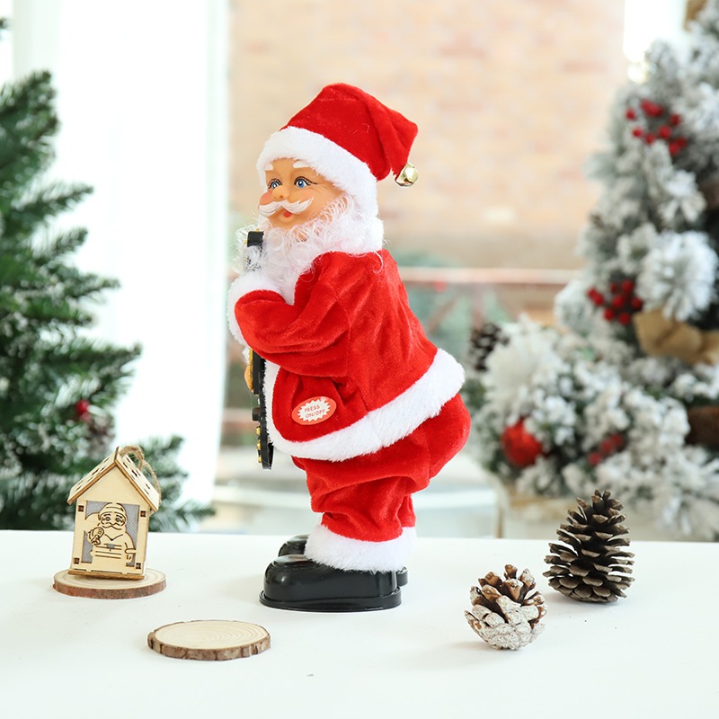Ông Già Noel Chui Ống Khói Leo Dây Lắc Hông Nhảy Leo Khói Dù Có Đèn Có Nhạc Vui Nhộn Trang Trí Noel-Đồ Chơi Cho Bé PUKAP