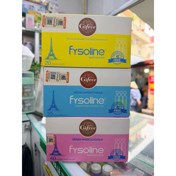 Fysoline, Nước Muối Sinh Lý Pháp - Giúp Vệ sinh mắt, mũi, miệng cho bé, Fysoline Hồng, Fysoline Vàng