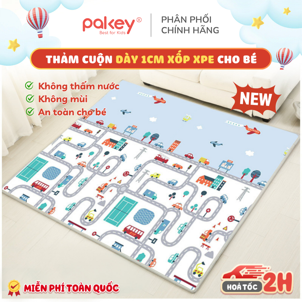[HỎA TỐC] Thảm Cuộn Dày 1cm Chất Liệu Xốp XPE Loại 1, Thảm Xốp 2 Mặt Chống Nước Dày Dặn Phù Hợp Cho Bé Tập Bò, Tập Đi