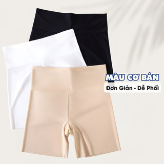 Quần Mặc Váy Đúc Su Mềm Mịn Không Lộ Viền - Quần Bảo Hộ Dạng Đùi Cạp Cao Che Mỡ Bụng AMYBRA V8941