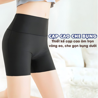 Quần Mặc Váy Đúc Su Mềm Mịn Không Lộ Viền - Quần Bảo Hộ Dạng Đùi Cạp Cao Che Mỡ Bụng AMYBRA V8941
