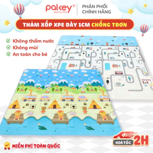 Thảm Cho Bé Chơi In Họa Tiết 2 Mặt, Thảm Xốp XPE Dày 1cm Êm Ái, Siêu Bền Cuộn Lại Gọn Gàng Dễ Dàng