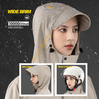 Áo Mưa Toàn Thân Cao Cấp Unisex Chống Thấm, Cổ Cao, Có Mũ Trùm Nón Bảo Hiểm