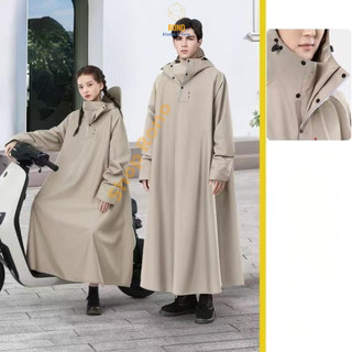 Áo Mưa Toàn Thân Cao Cấp Unisex Chống Thấm, Cổ Cao, Có Mũ Trùm Nón Bảo Hiểm