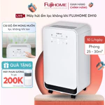Máy hút ẩm dân dụng đa năng FUJIHOME DH10 10 lít/n, Máy hút lọc Ion âm sấy quần áo nhỏ gọn tiết kiệm điện — ảnh 1