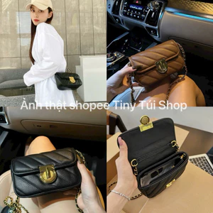 Túi xách QC da mềm size 18cm dây quả chuông căn chỉnh đeo chéo đeo vai siêu xinh