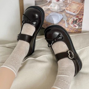 Giày Đốc Nữ Đính Nơ Quai Ngang Xinh Xắn Tiểu Thư Phong Cách Hàn Quốc H2510