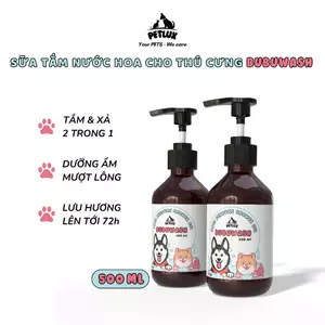 Sữa tắm chó, mèo Bubuwash hương nước hoa-Hỗ trợ sạch ve rận,khử mùi, dưỡng lông và làm thơm thú cưng