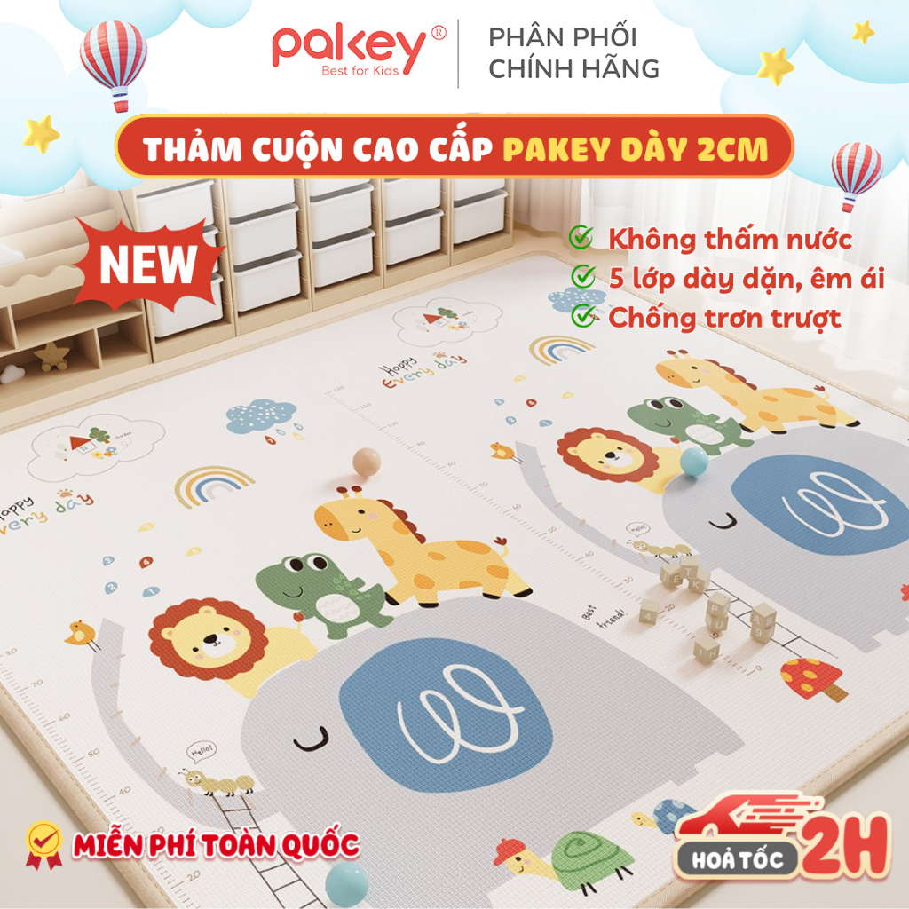 Thảm Xốp XPE Cao Cấp Dày 2cm, Thảm CUỘN Trải Sàn Chống Trơn Trượt, Màu Sắc Nhã Nhặn Phù Hợp Với Nhiều Không Gian