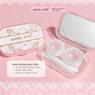 Khay đựng lens có gương Angel Eyes kèm bộ dụng cụ đeo lens | Khay gương đựng kính áp tròng