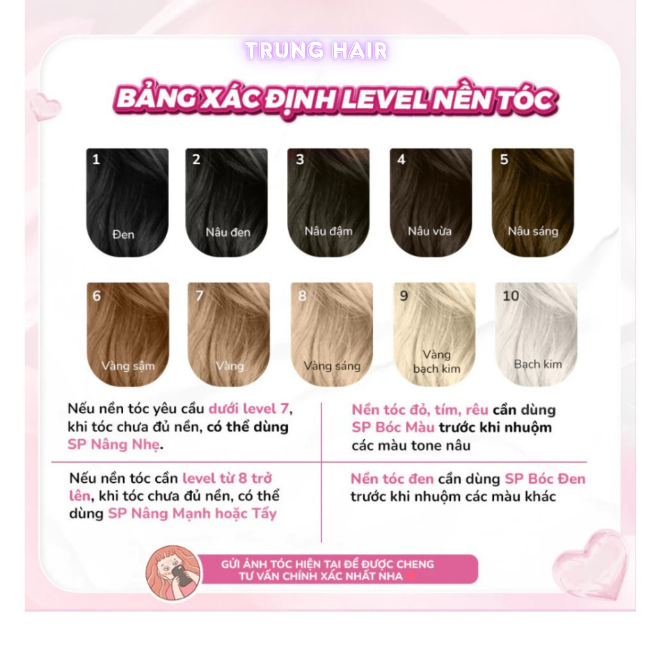 Thuốc nhuộm tóc NÂU ĐEN không tẩy, lên từ mọi nền, tặng kèm oxy trợ nhuộm| Trunghair