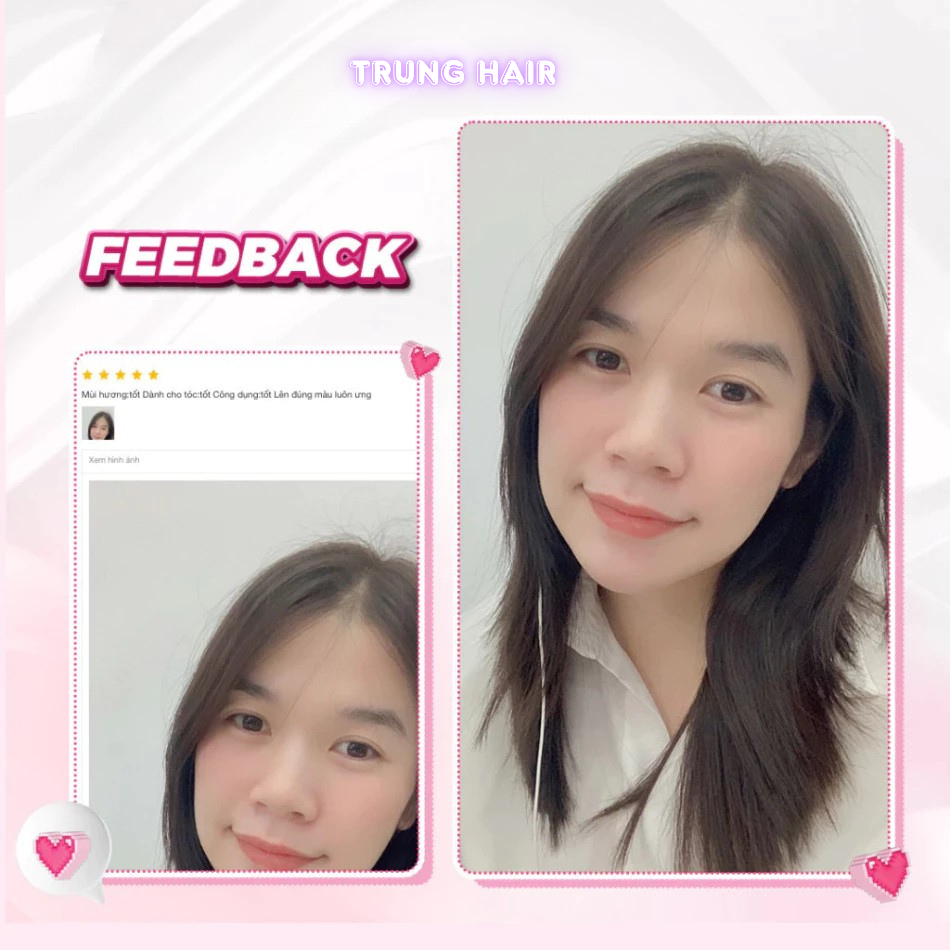 Thuốc nhuộm tóc NÂU ĐEN không tẩy, lên từ mọi nền, tặng kèm oxy trợ nhuộm| Trunghair