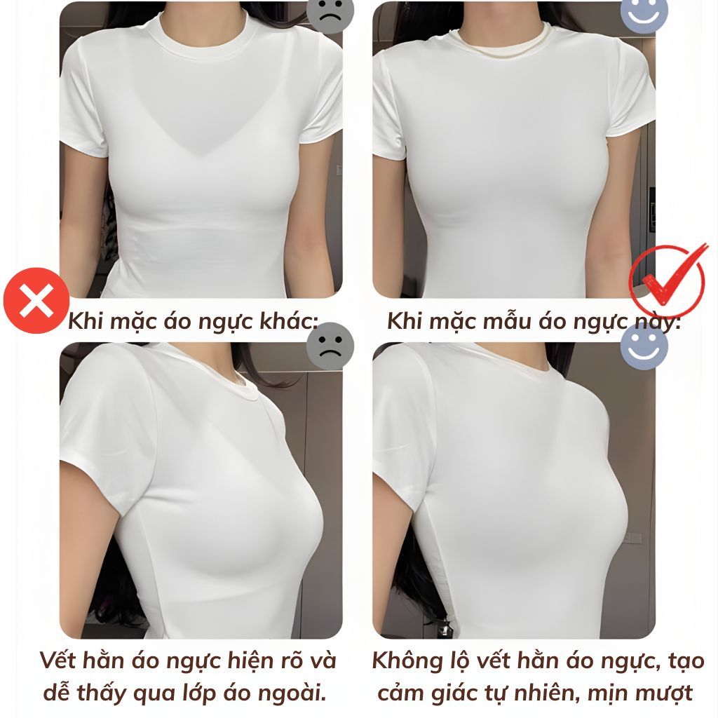 [Hỏa Tốc] Áo ngực nữ đúc su tàng hình không gọng chống lộ viền, Áo lót nữ đệm mỏng thoáng mát  A141