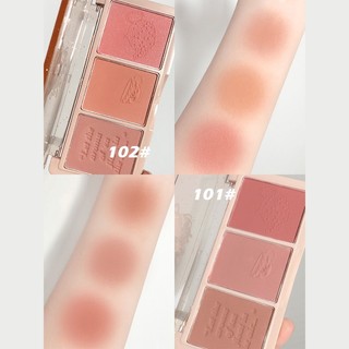 Phấn Má 3 Ô Màu HOLD LIVE SECRET GARDEN BLUSH HL461 Chất Phấn Mịn Lì, Dễ Tán Lên Màu Chuẩn - Bebeau