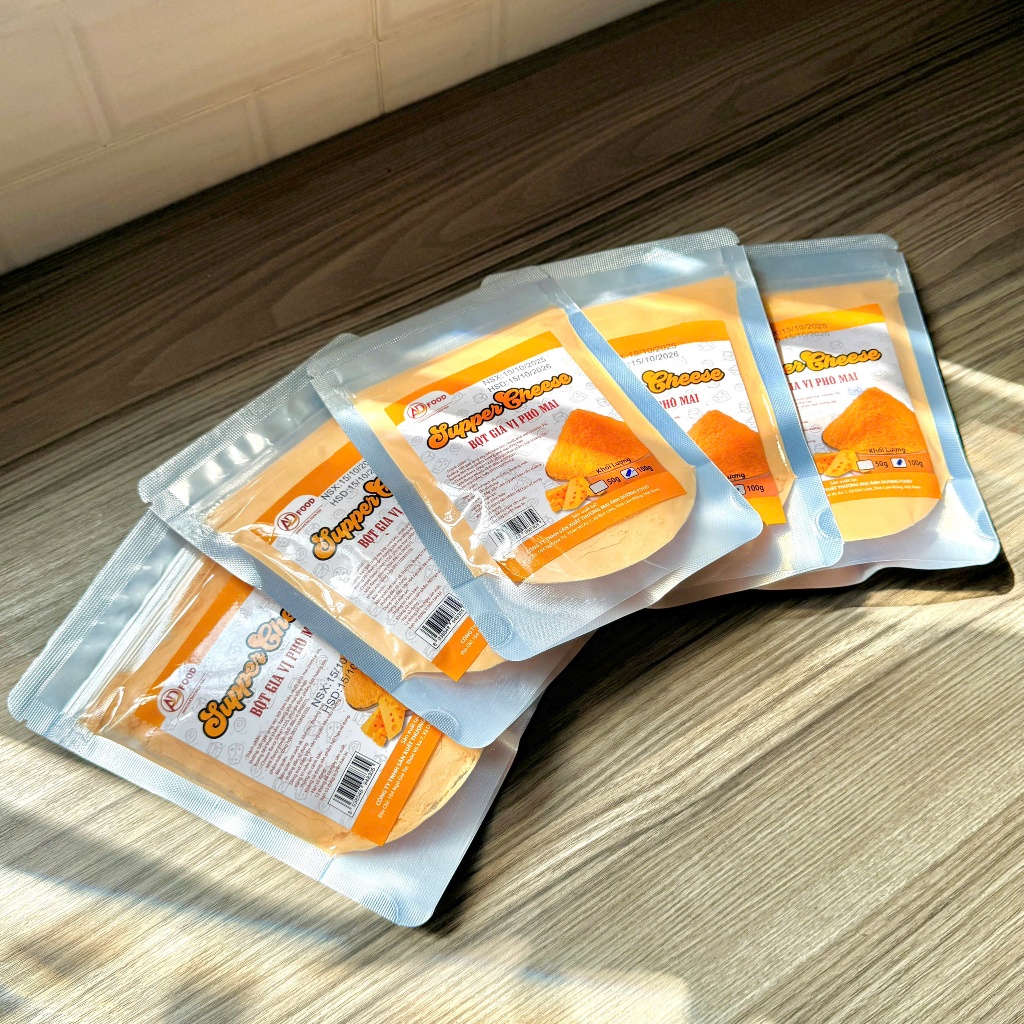 Combo 5 gói túi zip Bột phô mai Supper Cheese 50g ADFOOD – dùng làm gia vị cho món chiên và trang trí món ăn