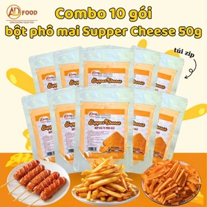 Combo 10 gói túi zip Bột phô mai Supper Cheese 50g ADFOOD – dùng làm gia vị cho các món chiên và trang trí món ăn