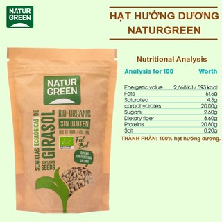 Hạt hướng dương hữu cơ đã bóc vỏ Sottolestelle/ Naturgreen