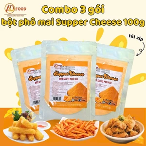 Combo 3 gói bột phô mai Supper Cheese 100g ADFOOD – dùng làm gia vị cho các món chiên, snack và trang trí món ăn