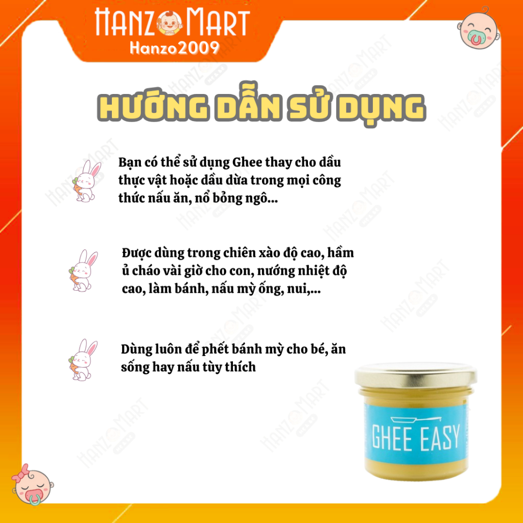 Bơ Ghee Hữu Cơ Cao Cấp Easy Đức 100gr