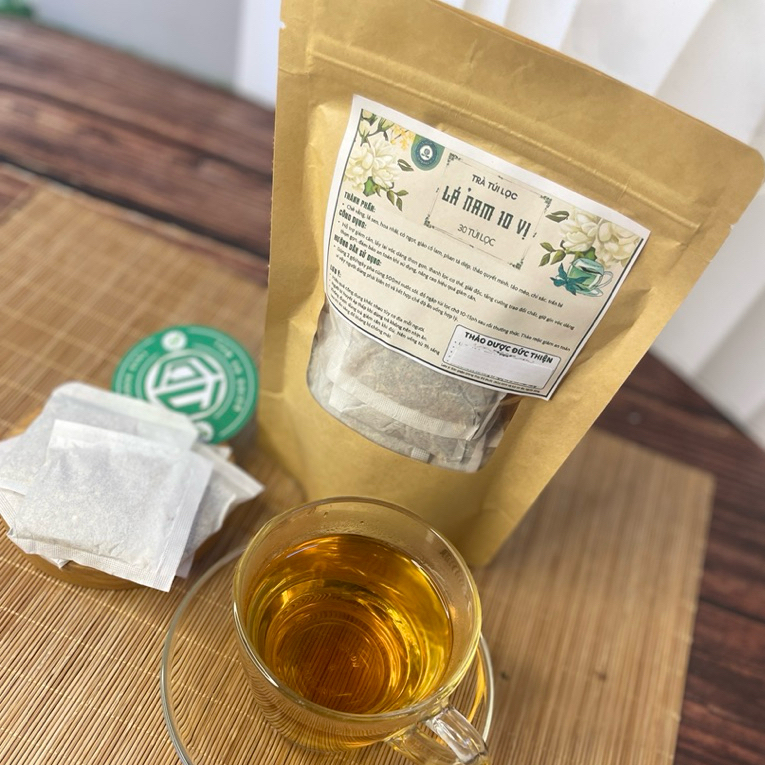 Trà Lá Nam 10 Vị Thảo Dược Đức Thiện (Set 30 Túi Lọc)- Hỗ Trợ Giữ Vóc Dáng Gọn Cân Đối, Thơm Dễ Uống