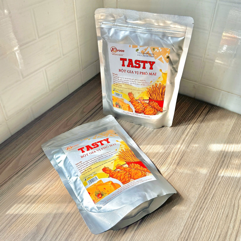 Combo 2 gói bột phô mai Tasty 500g ADFOOD – dùng là gia vị cho các món chiên, rán, gà rán, khoai lang