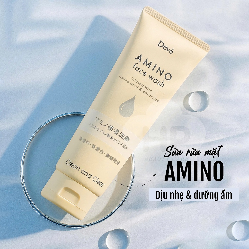 Sữa Rửa Mặt Dưỡng Ẩm Và Làm Sáng Da Deve Amino Face Wash 170G