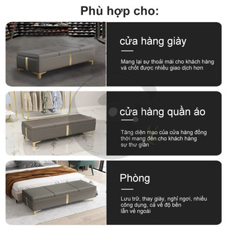 PANDA Ghế đôn chứa đồ đa năng cho khu vực thay giày tại nhà, cửa hàng giày dép và quần áo