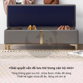 PANDA Ghế đôn chứa đồ đa năng cho khu vực thay giày tại nhà, cửa hàng giày dép và quần áo