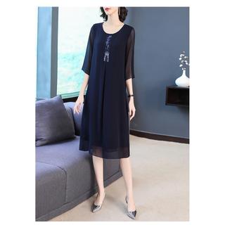 Đầm Nữ Trung Niên Dáng Suông Thời Trang VH88