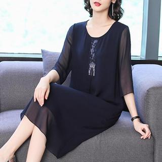 Đầm Nữ Trung Niên Dáng Suông Thời Trang VH88