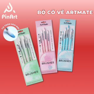 Cọ Vẽ ARTMATE Cao Cấp,  Cọ Tô Màu Tô Tượng Dùng Cho Màu Nước, Gouache, Sơn Acrylic  Đa Dạng Kích Thước Đầu Cọ