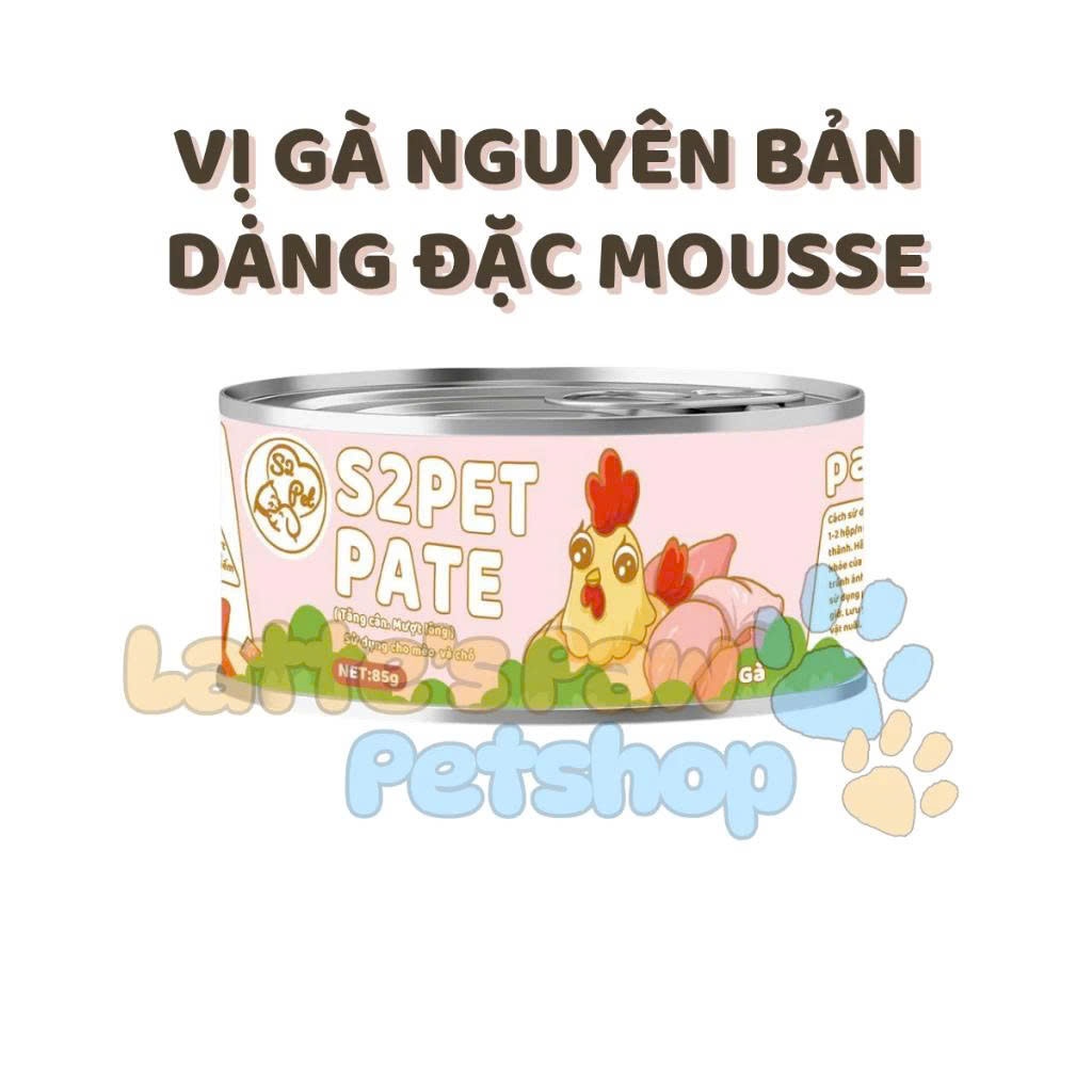 Pate S2Pet Gravy Cho Mèo Lon 85g Dạng Đặc Thịt Tươi Giàu Dinh Dưỡng, Bổ Sung Đầy Đủ Dinh Dưỡng