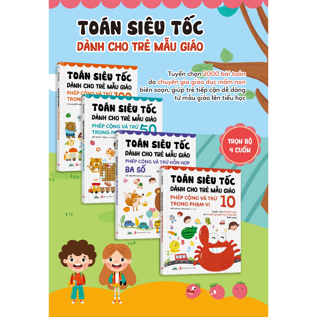 Sách - Toán Siêu Tốc Dành Cho Trẻ Mẫu Giáo - 2000 Bài Toán Hay Nhất Được Chuyên Gia Giáo Dục Biên Soạn